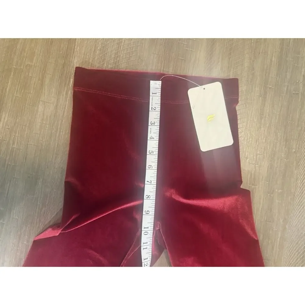 NWT Fabletics Emma Velour Leggings Cherry Burst Red Size XS Tall NEW $65.95 - Picture 7 of 16